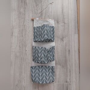 Hanging Fabric Organizer with Chevron Pattern